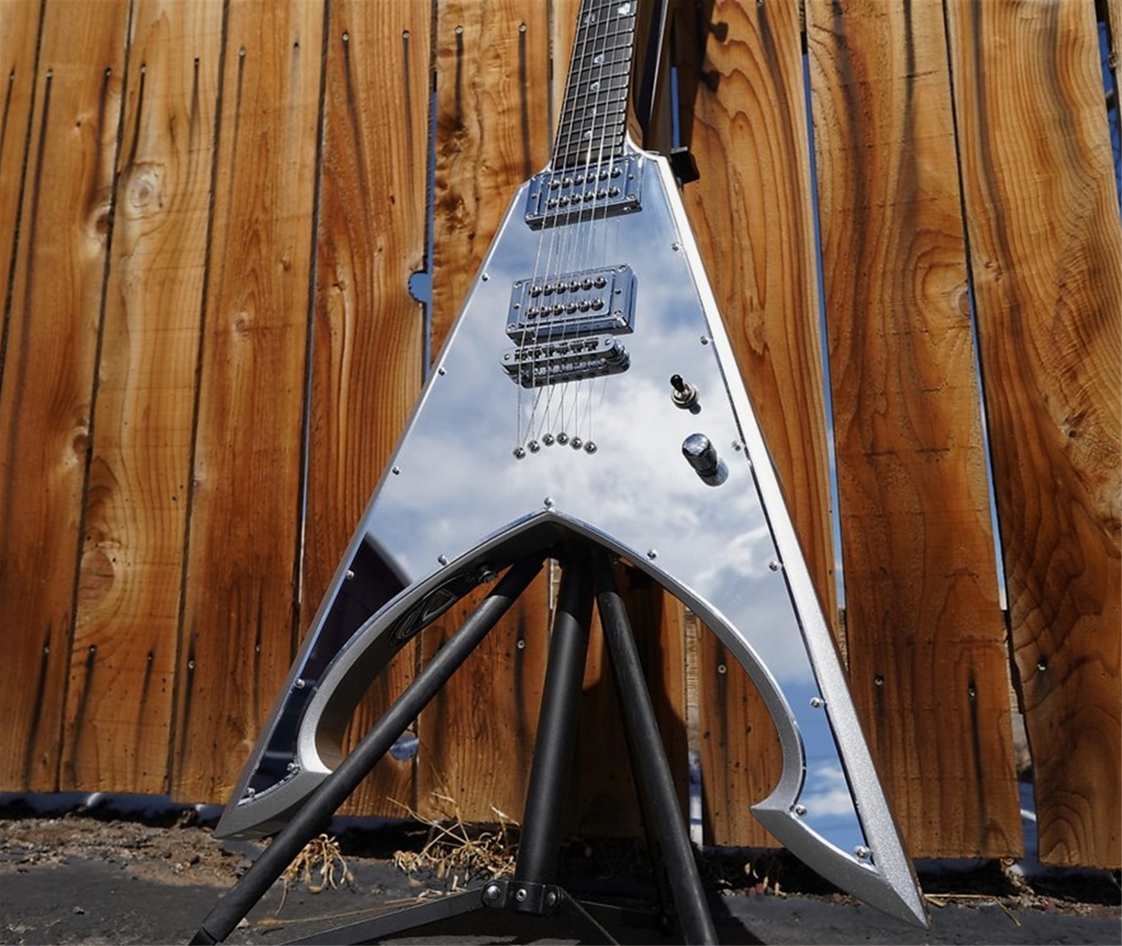 Dean USA Michael Amott Tyrant Tin Man - Metallic Silver with Chrome PG 6-String Electric Guitar