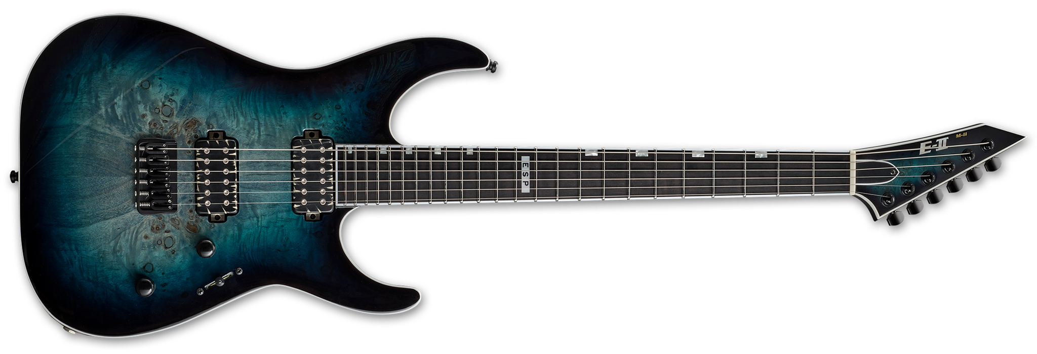 ESP EII MII HT Mercury Blue Burst 6String Electric Guitar