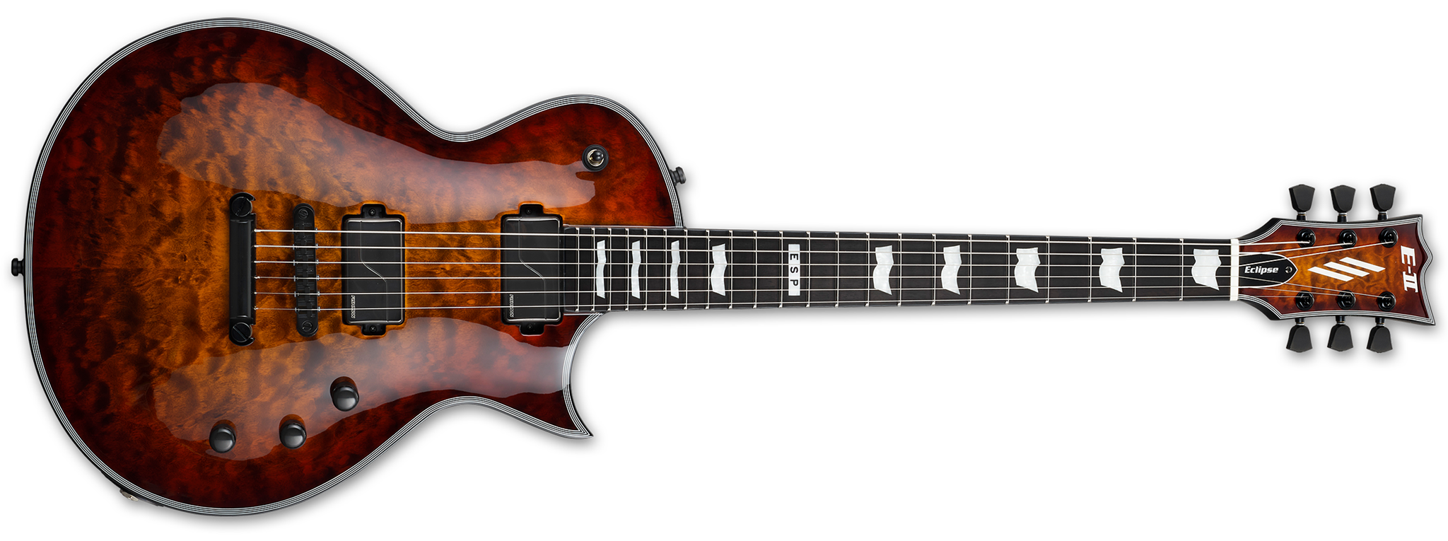 	ESP E-II Eclipse Tiger Eye Sunburst 6-String Electric Guitar  