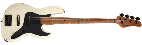 Schecter DIAMOND SERIES  J-4 Sixx  Worn Ivory  4-String Electric Bass Guitar 