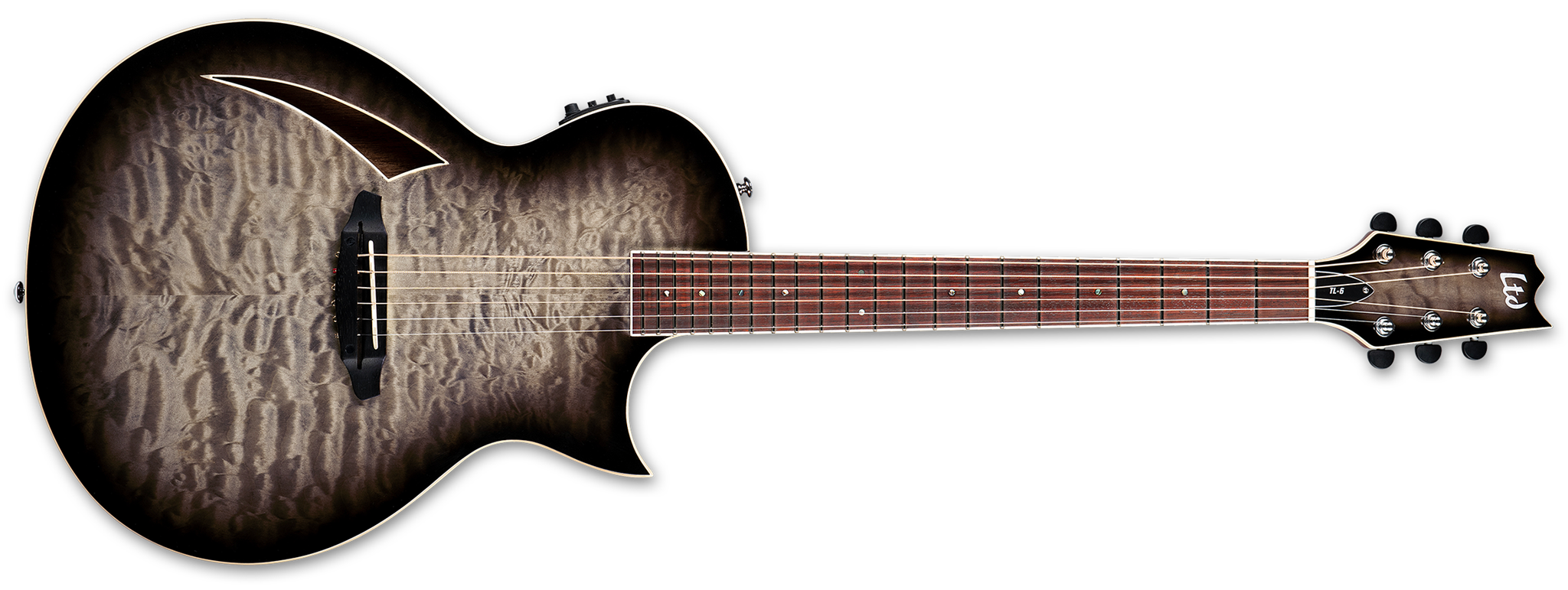 ESP/LTD TL-6  Charcoal Burst 6-String Acoustic Electric Guitar  
