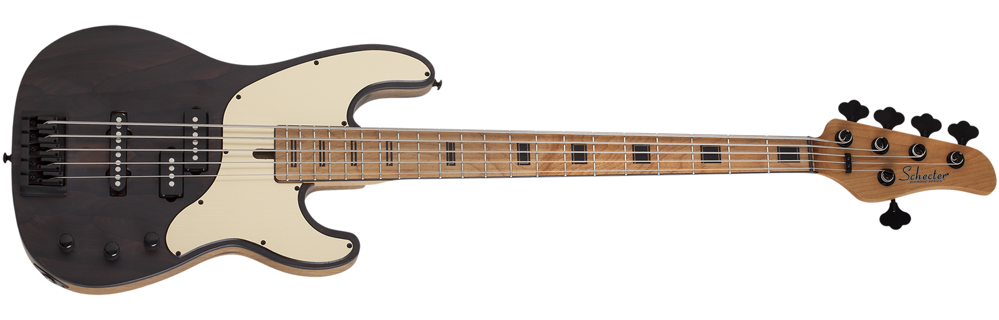 Schecter DIAMOND SERIES  Model-T 5 Exotic Ziricote Natural Satin  5-String Electric Bass Guitar  