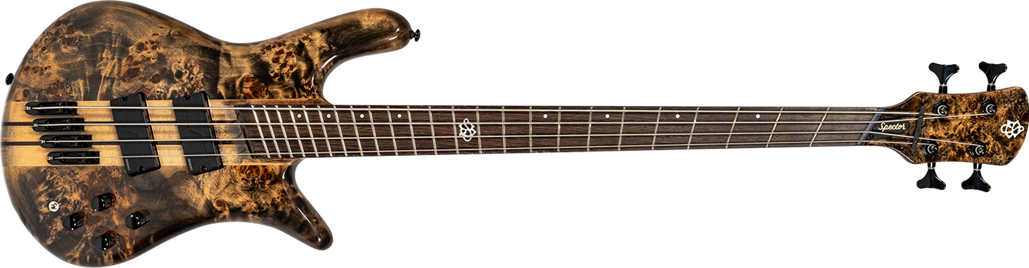 Spector NS Dimension 4 Multi Scale- Super Faded Black Gloss 4-String Bass Guitar 2022