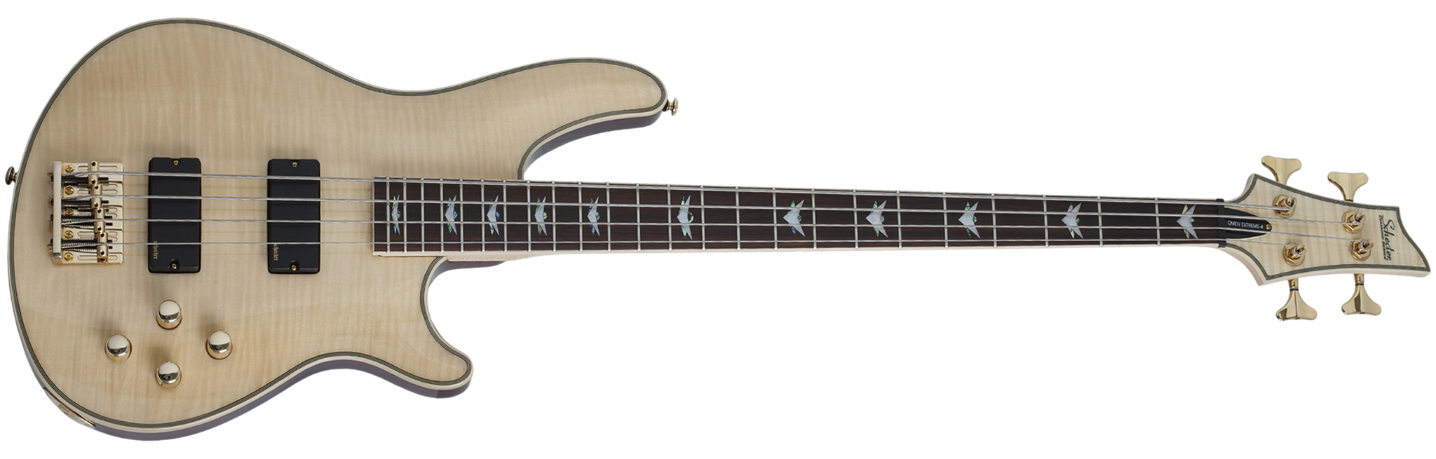 Schecter DIAMOND SERIES Omen Extreme-4 Gloss Natural 4-String Electric Bass Guitar  