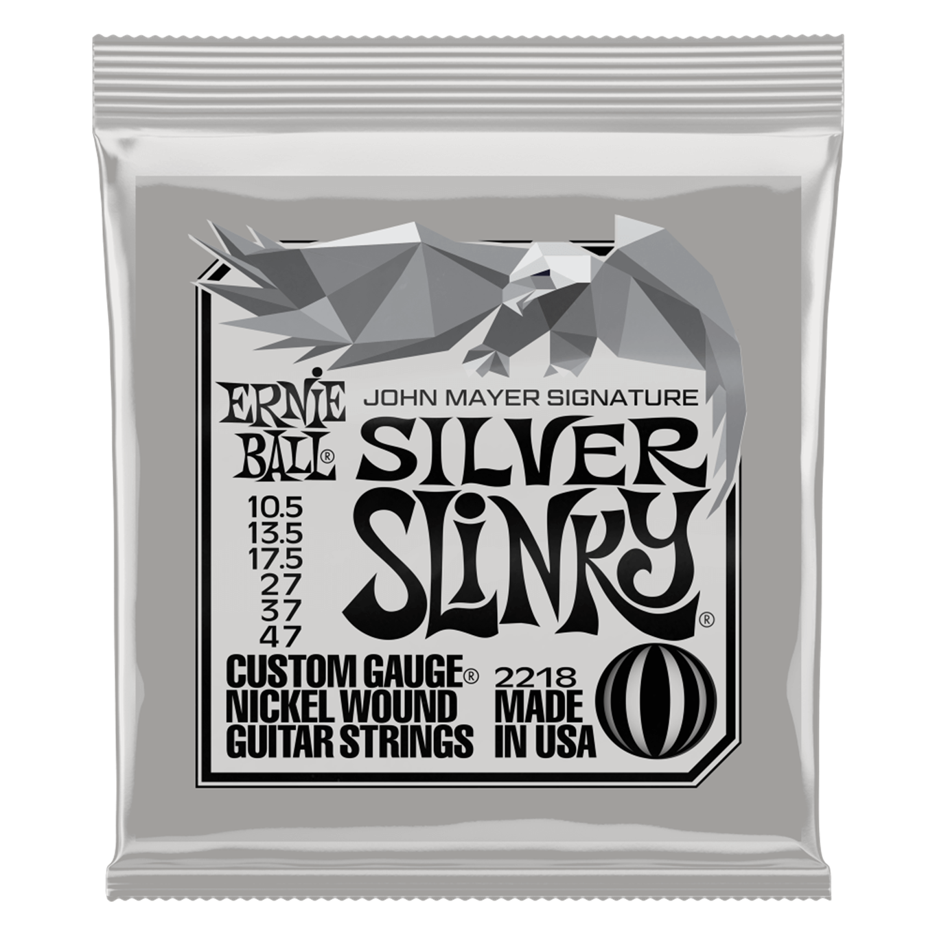 Ernie Ball John Mayer Silver Slinky Signature Electric Guitar Strings 10.5-47