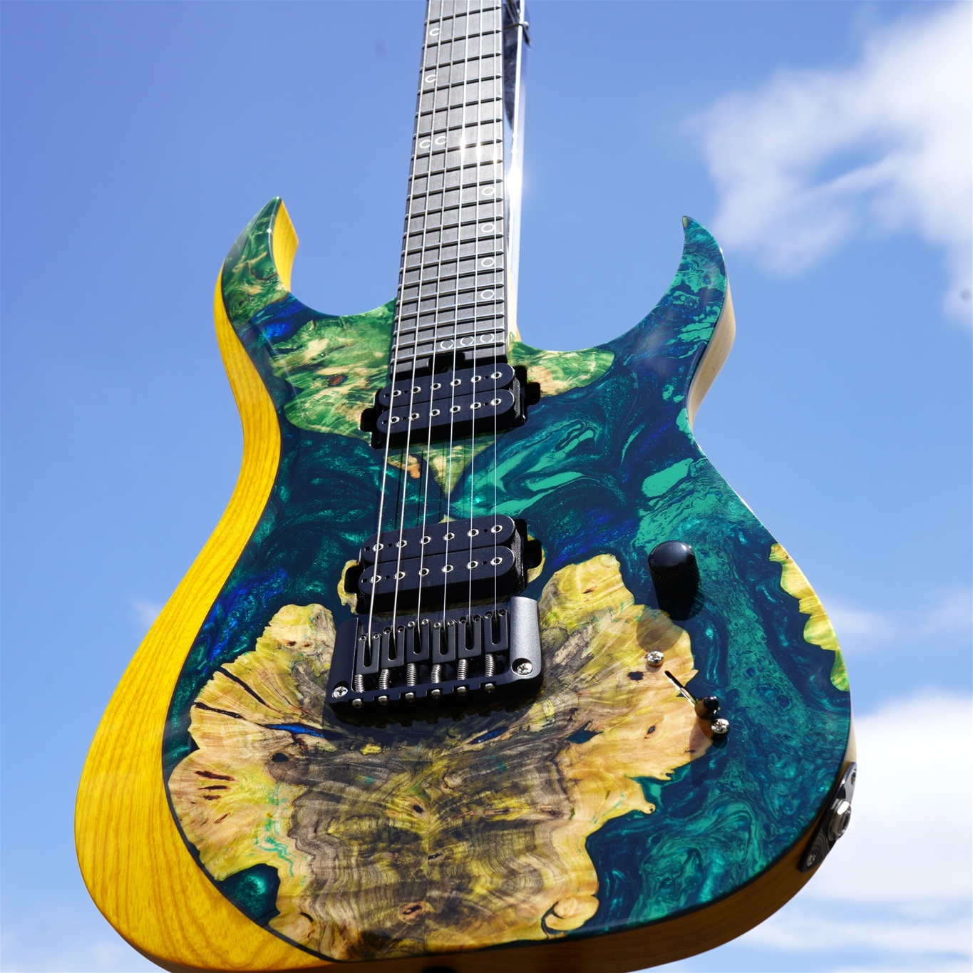 Schecter USA CUSTOM SHOP Sunset Extreme 6 Stabilized Burl  Top  6-String Electric Guitar 2025
