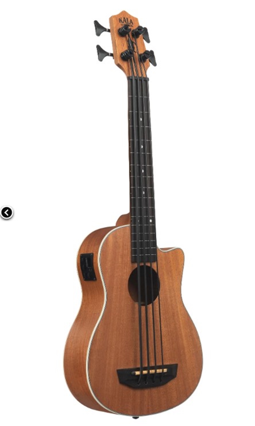 KALA U-BASS-SCOUT-FL FRETLESS Mahogany Acoustic/Electric U-BASS