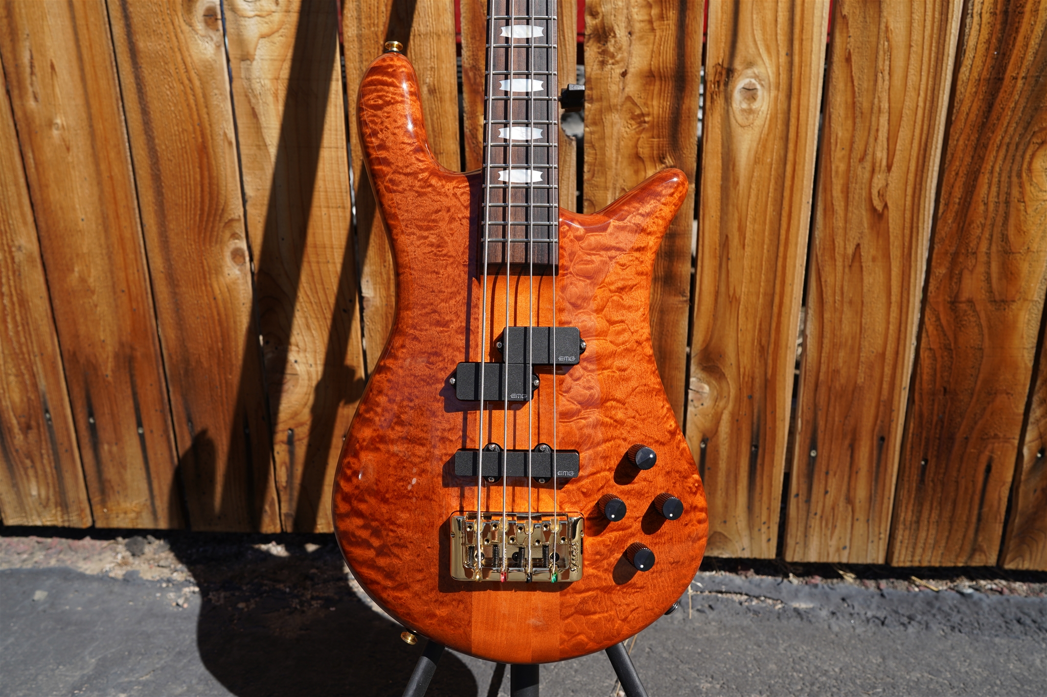 Spector Euro4 LX Doug Wimbish Amber Stain Gloss  4-String Electric Bass Guitar 2023