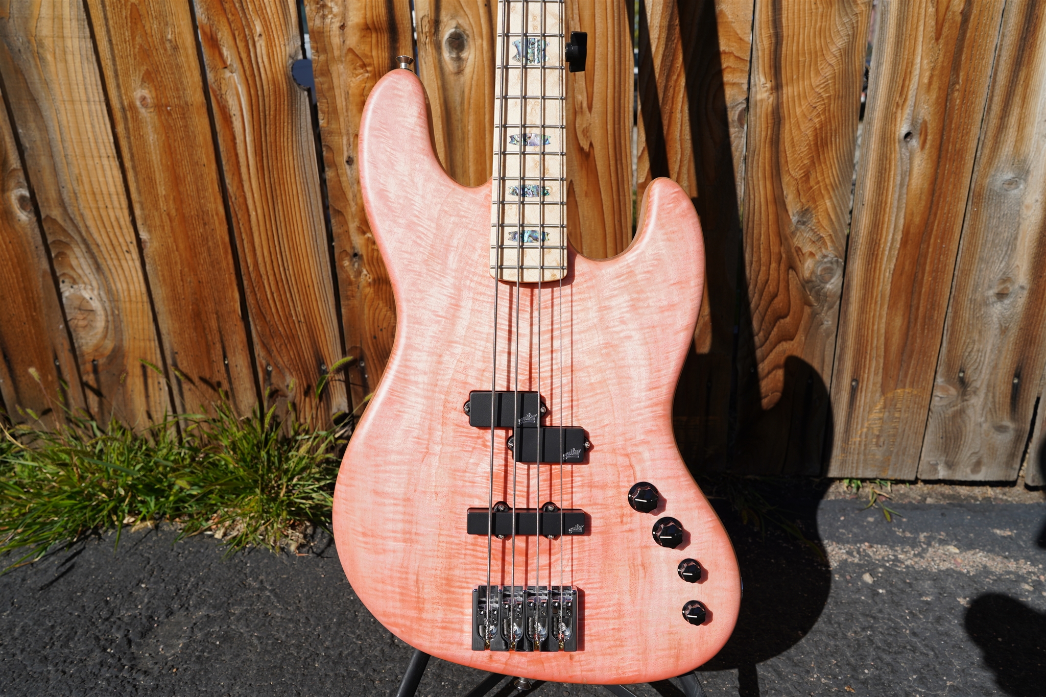 Spector USA Coda 4 DLX Trans Pink Stain Matte 4-String Bass Guitar