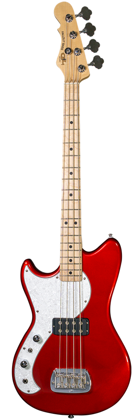 G&L TRIBUTE SERIES Fallout 30 Inch Short scale Bass Candy Apple Red Left Handed 4-String Electric Bass  