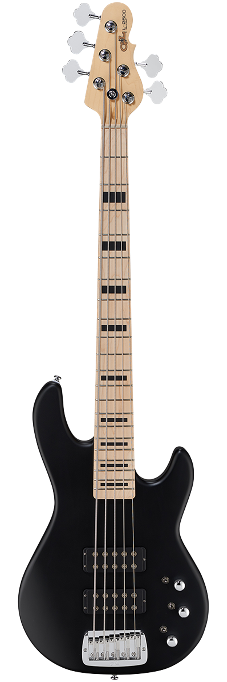 G&L TRIBUTE SERIES L-2500   Black Frost 5-String Electric Bass Guitar  