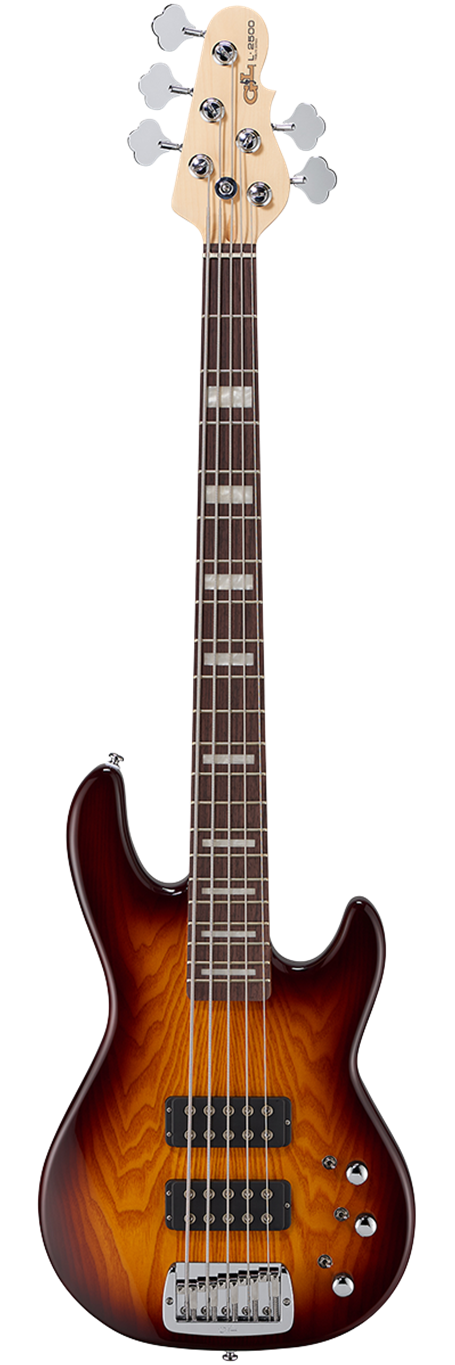G&L TRIBUTE SERIES L-2500  Tobacco Sunburst  5-String Electric Bass Guitar  