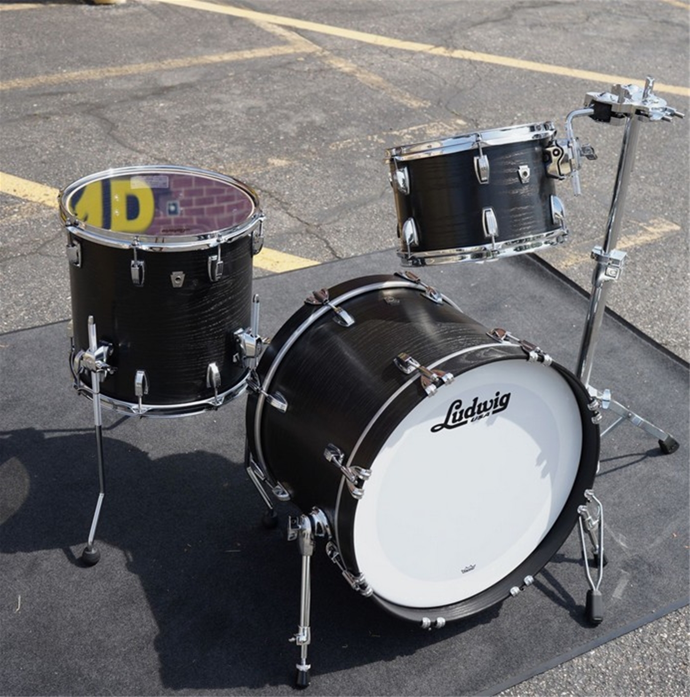 USA/Ludwig #L7340 Classic Oak Series 3Pc. Downbeat Shell Pack - Black Smoke Oak Oil Finish