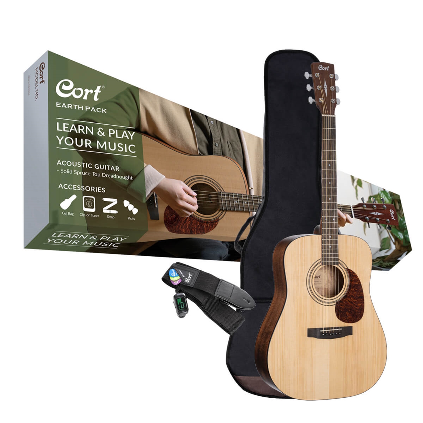 CORT EARTH PACK    6-String Acoustic Guitar Package