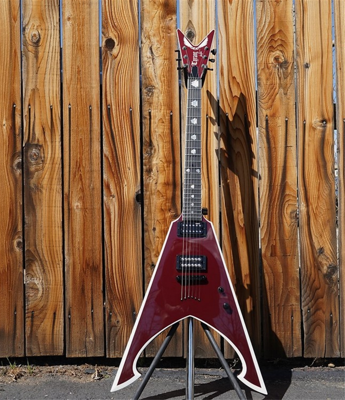 DEAN USA Custom Shop Michael Amott Tyrant Burgundy/White 6-String Electric Guitar