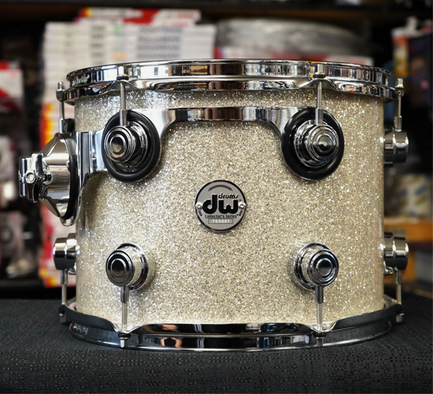 DW USA Collectors Series 12" Maple 333 Tom - Broken Glass Sparkle FP | 9x12"