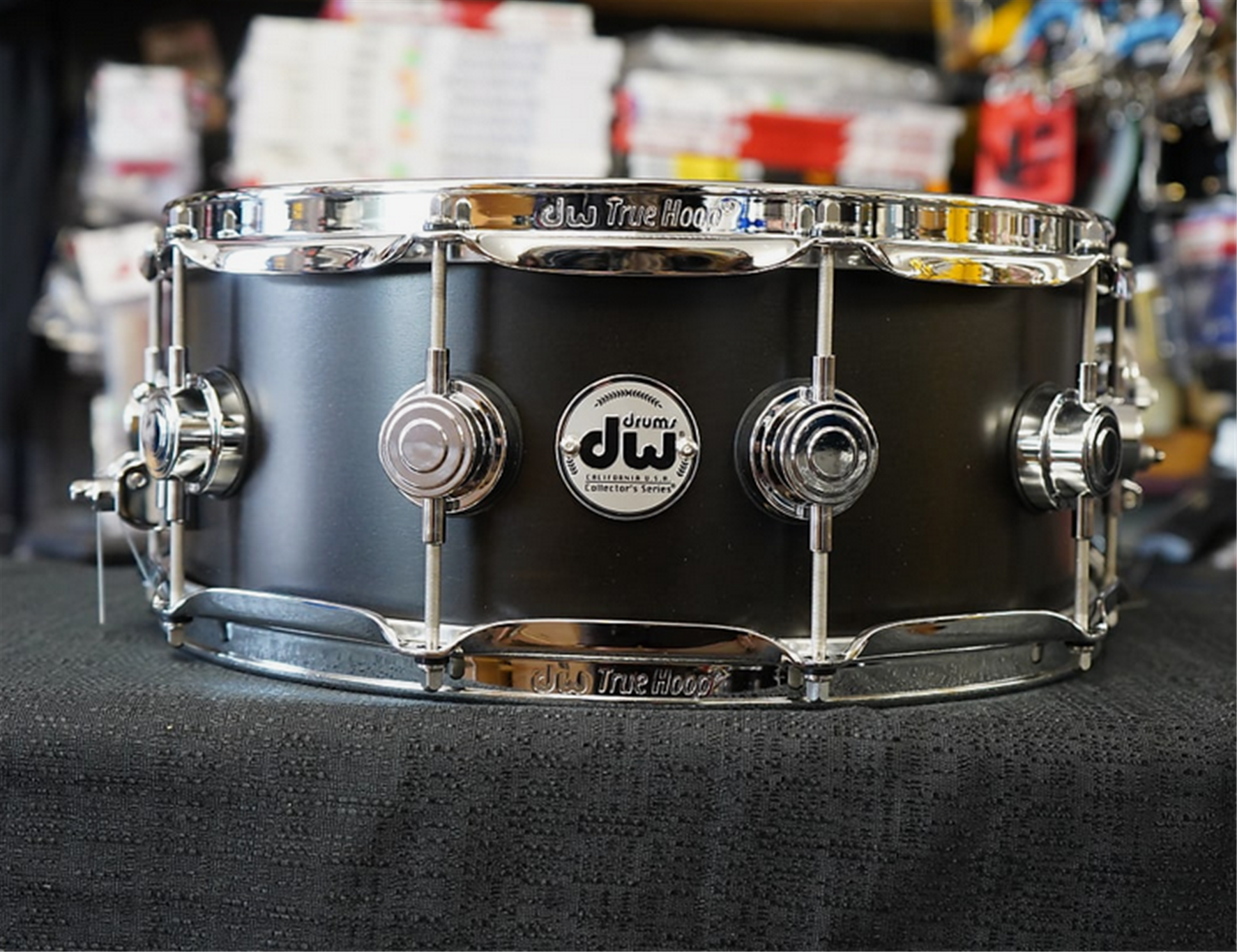 DW USA Collectors Series 5.5x14" Pure Maple VLT Shell With Ring's Snare Drum - Ebony Satin Oil Finish