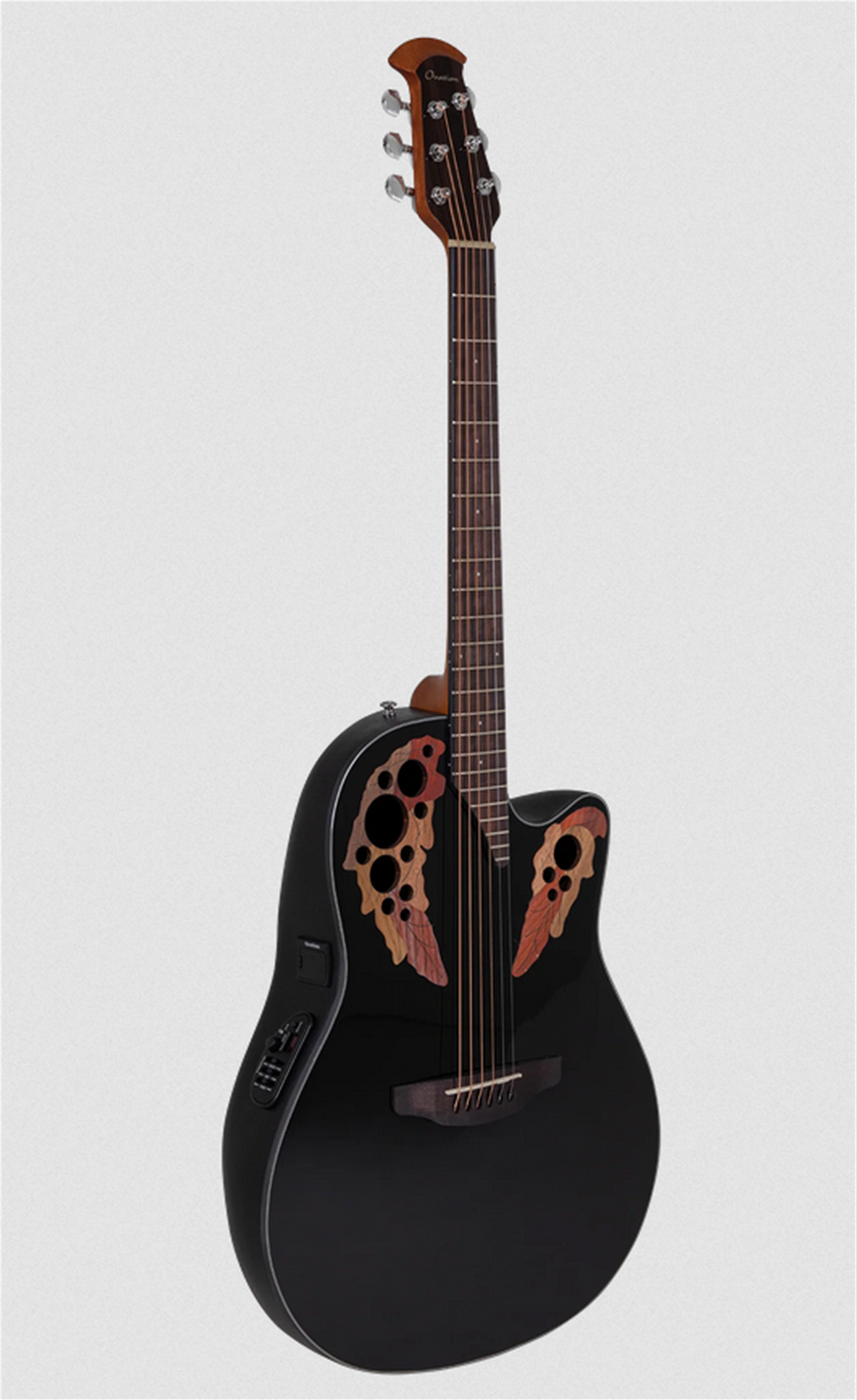 Ovation   Celebrity Elite  CE-44-5 Black 6-String Acoustic Electric Guitar 