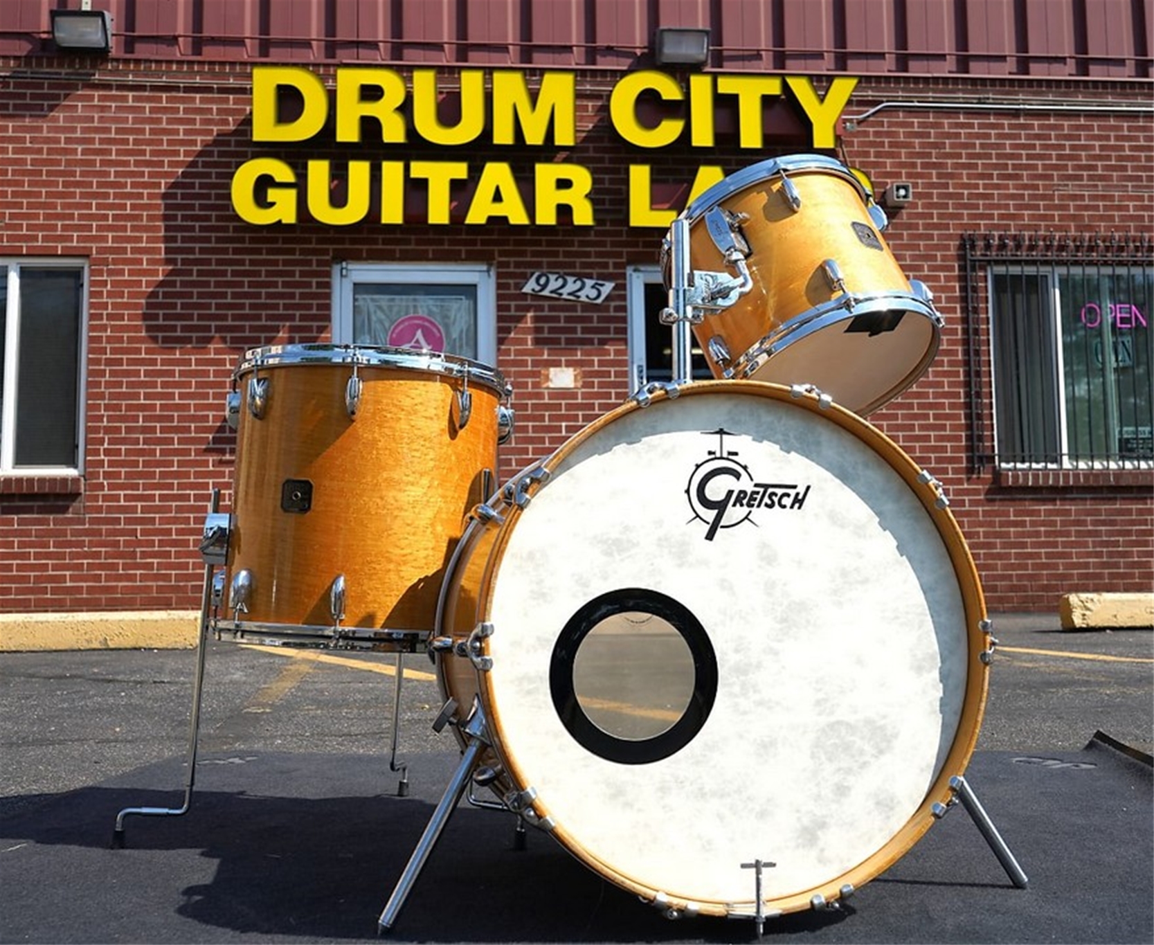 USED - Gretsch 1999 USA Anniversary 3pc Birdseye Maple Shell Pack - Lacquer Finish | 12", 16", 22"