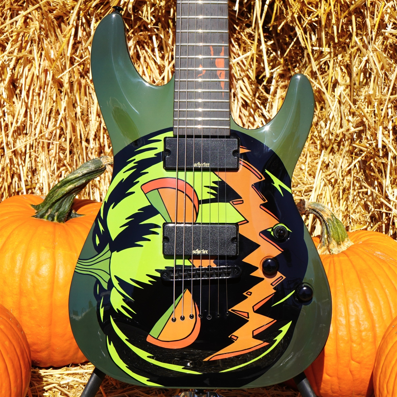Schecter DIAMOND SERIES DCGL Exclusive Demon-7 Halloween 7-String Guitar  2026  