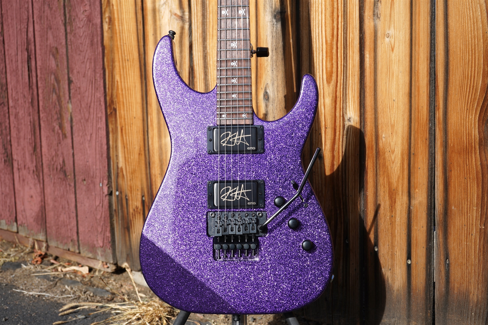 ESP Custom Shop KH-2 Neck Thru Purple Sparkle Kirk Hammett 6-String Electric Guitar 