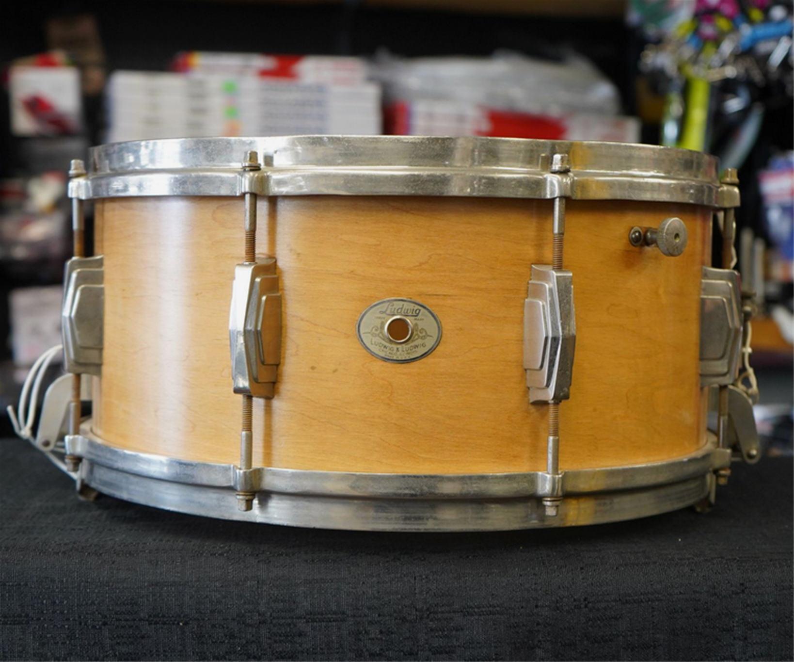 USED - 1940 Ludwig & Ludwig USA Chicago 6.5x14" Maple/Poplar Snare Drum - Satin Natural Maple