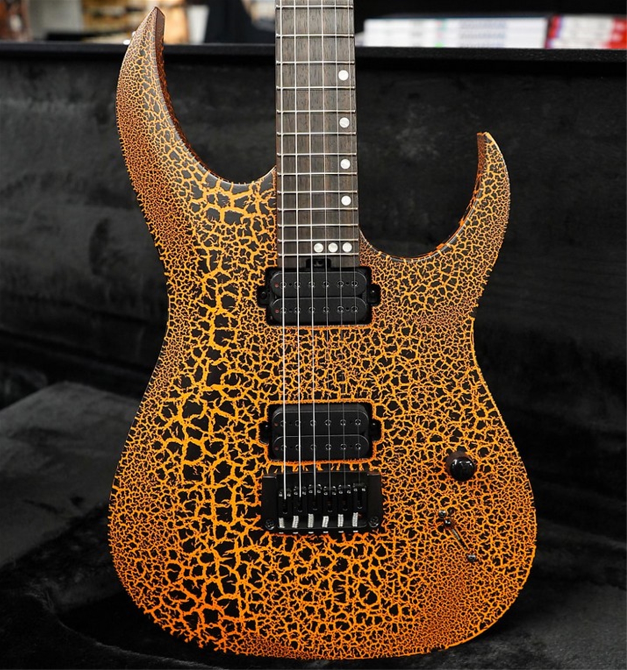 Schecter USA CUSTOM SHOP Sunset Extreme-6 Tangerine Crackle 6-String Electric Guitar