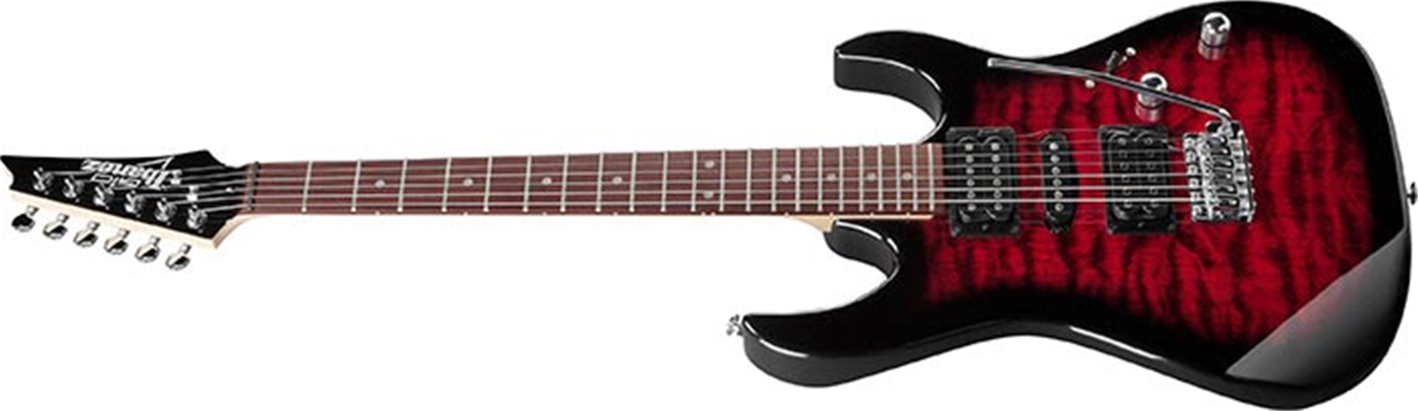 IBANEZ GIO GRX70QA Transparent Red Burst  6-String Electric Guitar