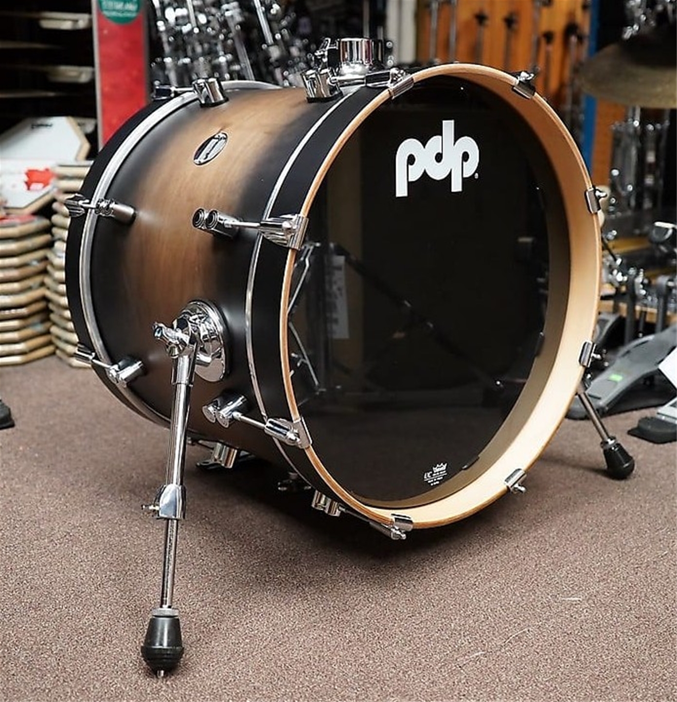 PDP Concept Maple Series 18" Bass Drum - Satin Charcoal Burst Finish | 14x18"