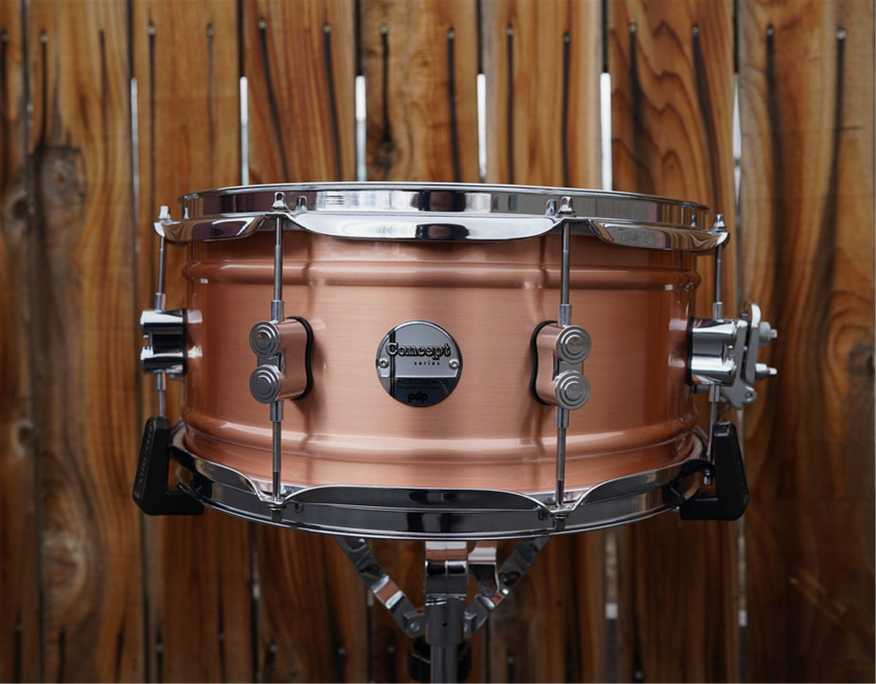 PDP Natural Satin Brushed Copper Shell 6.5 x 14" Snare Drum