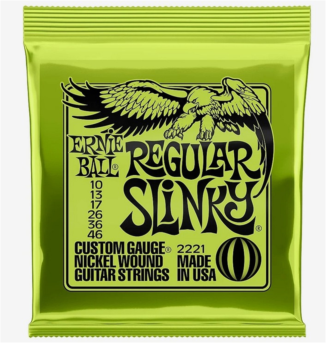 Ernie Ball Regular Slinky Nickel Wound Electric Guitar Strings 10-46 Gauge