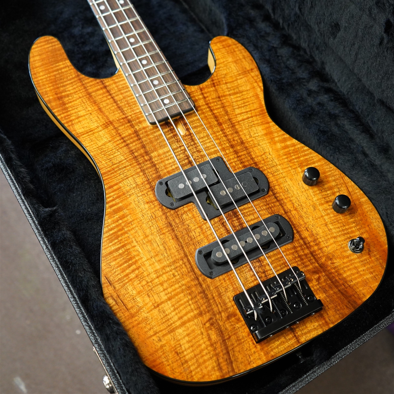 Schecter USA CUSTOM SHOP  Michael Anthony Koa Top 4-String Electric Bass Guitar