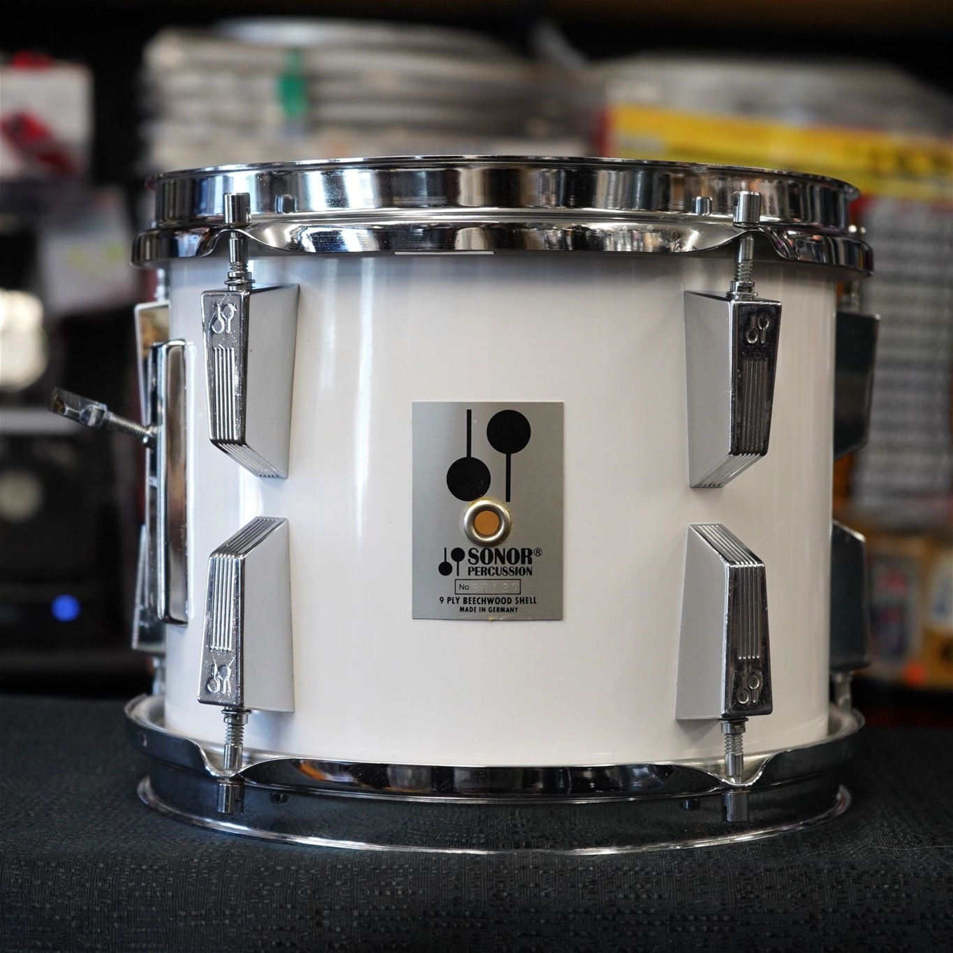German Sonor Phonic Series 10" Beechwood Tom - Pure White Wrap | 8x10"