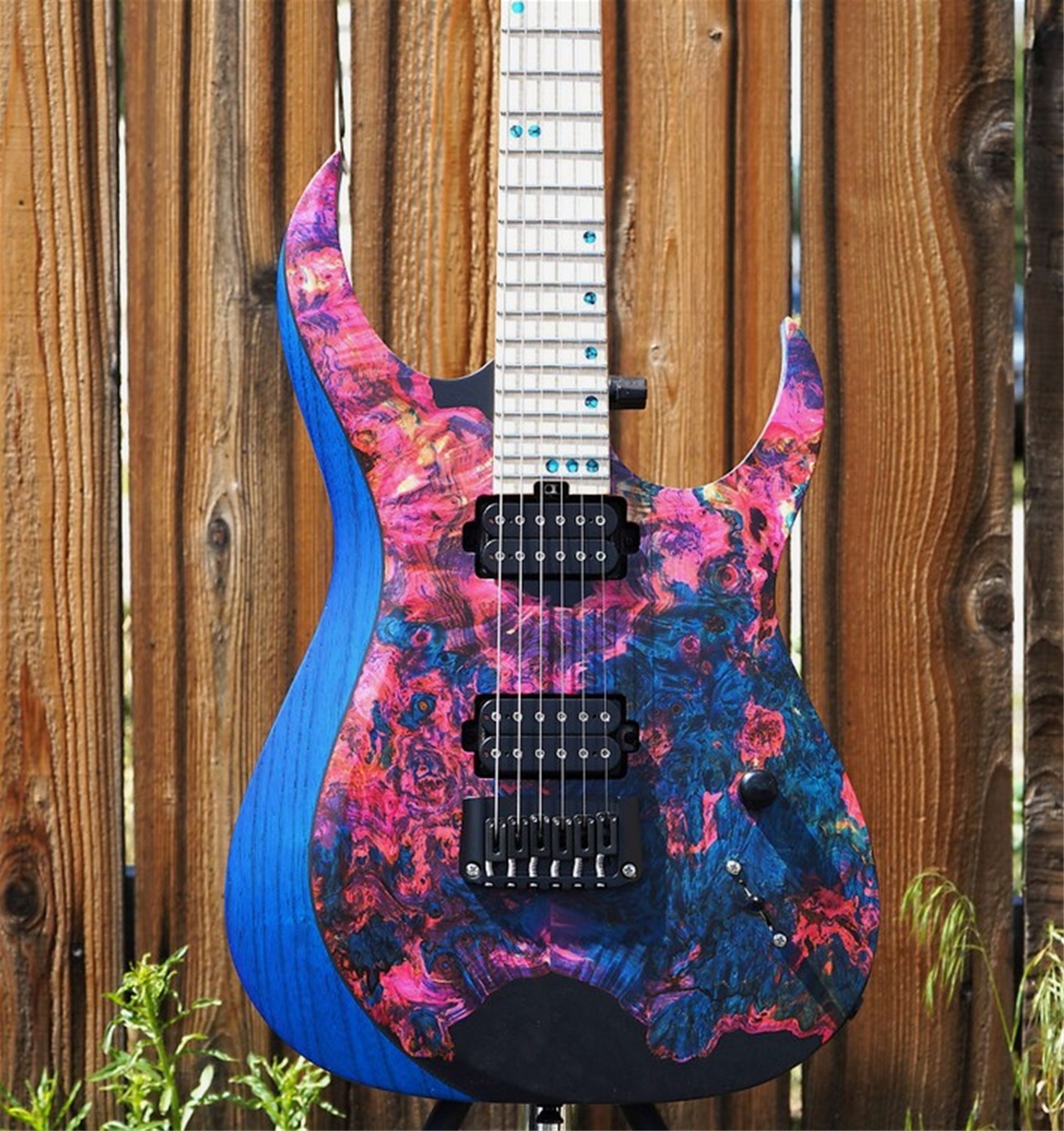 Schecter USA CUSTOM SHOP Sunset Extreme 6/Maple board Stabilized Burl Top 6-String Electric Guitar