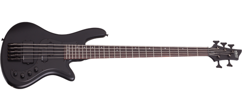 Schecter    DIAMOND SERIES Stiletto Stealth-5 Satin Black  5-String Electric Bass Guitar  