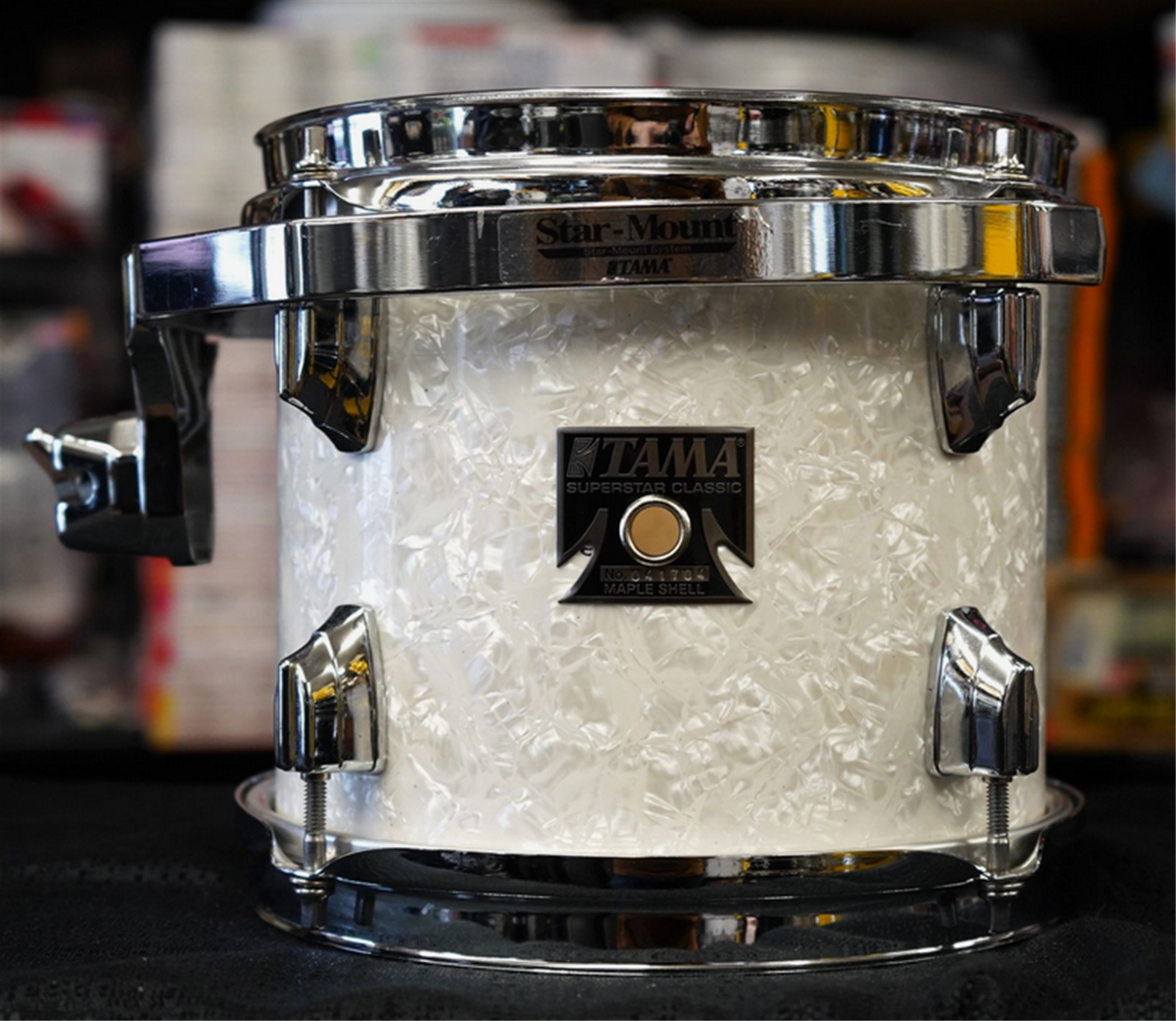 USED - Tama Superstar Classic Series 8" Maple Tom - White Marine Pearl | 7x8"