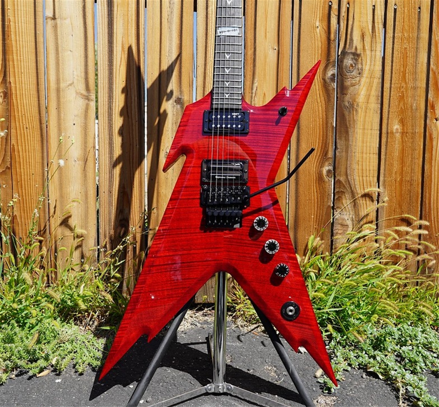 Dean USA DIME Razorback Transparent Cherry 6-String Electric Guitar