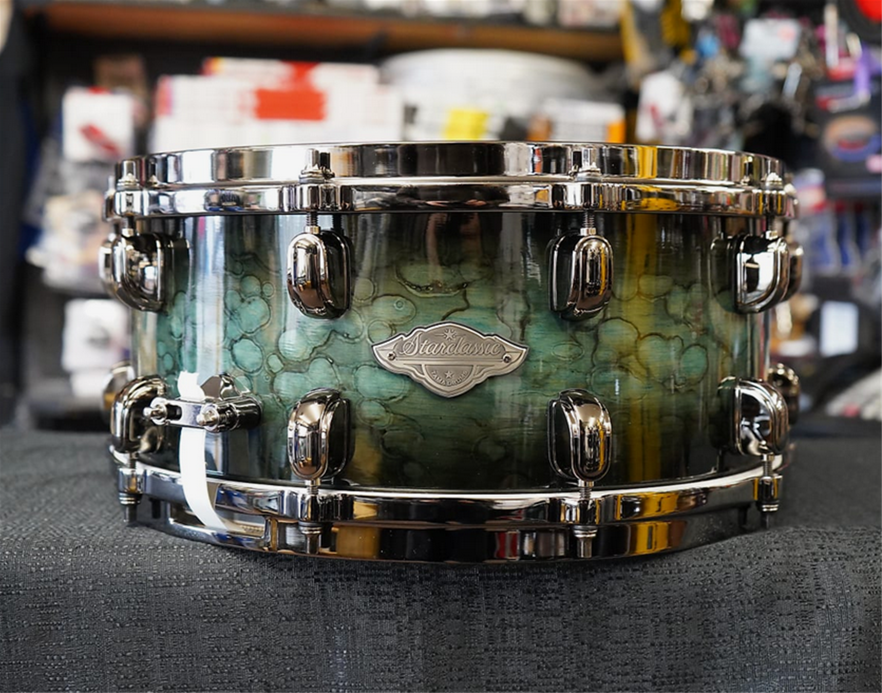 USED - Tama Starclassic Performer Maple/Birch 6.5×14" Snare Drum - Molten Steel Blue Burst | MBSS65-MSL