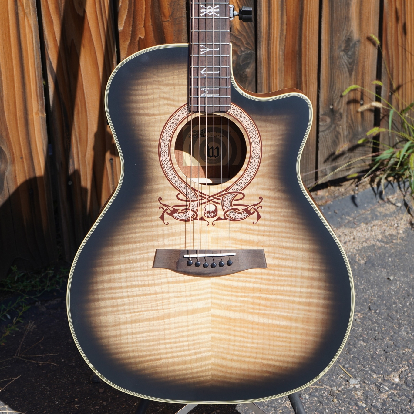 Wylde Audio Grand Auditorium Acoustic Ash Burst Satin 6-String Acoustic Electric Guitar