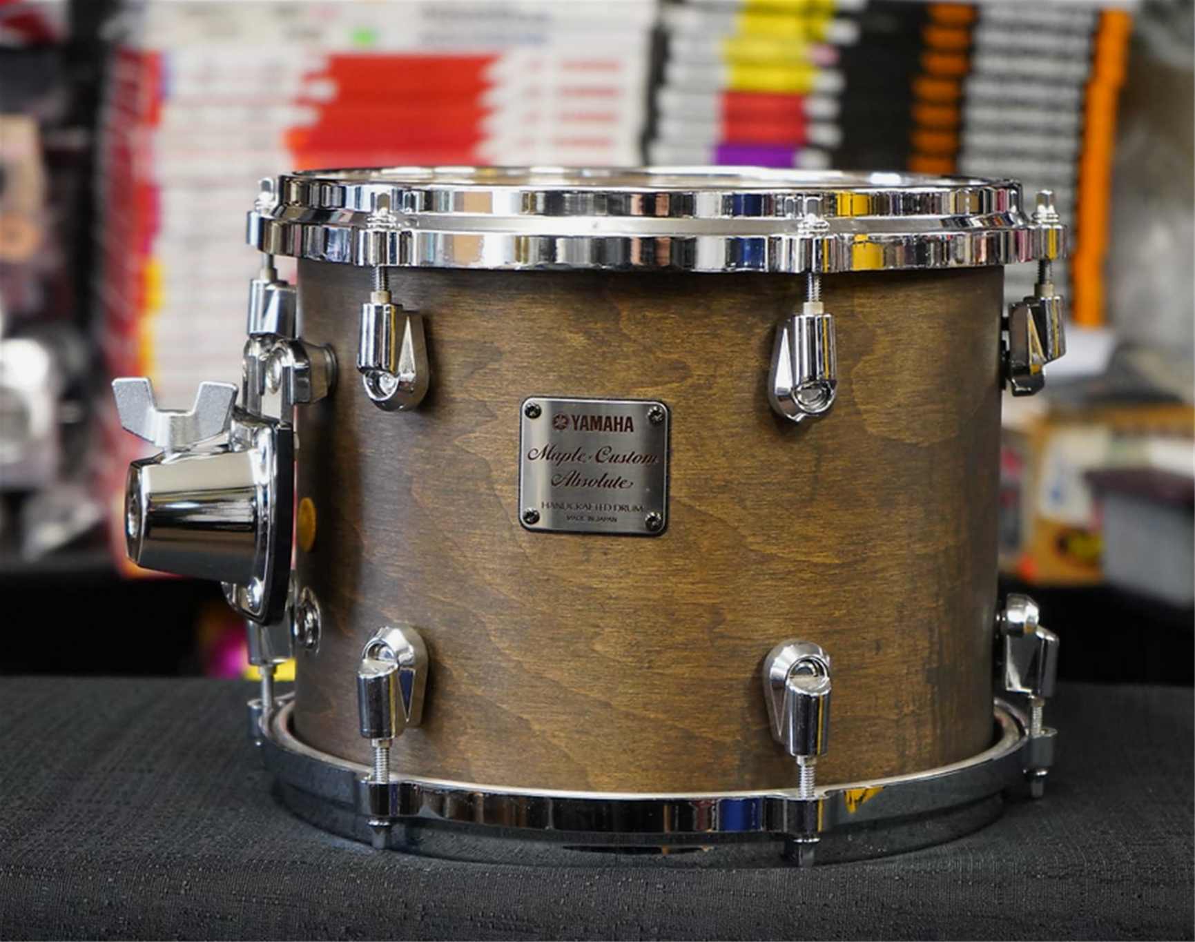 USED - Yamaha/Japan Maple Custom Absolute Nouveau Series ATT15104 | 10" Tom - Vintage Black Oil Finish | 8x10"