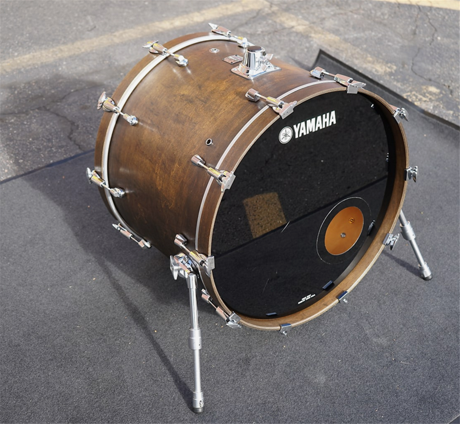 USED - Yamaha/Japan Maple Custom Absolute Series ABD1524T 18x24" Maple Bass Drum - Vintage Black Oil Finish