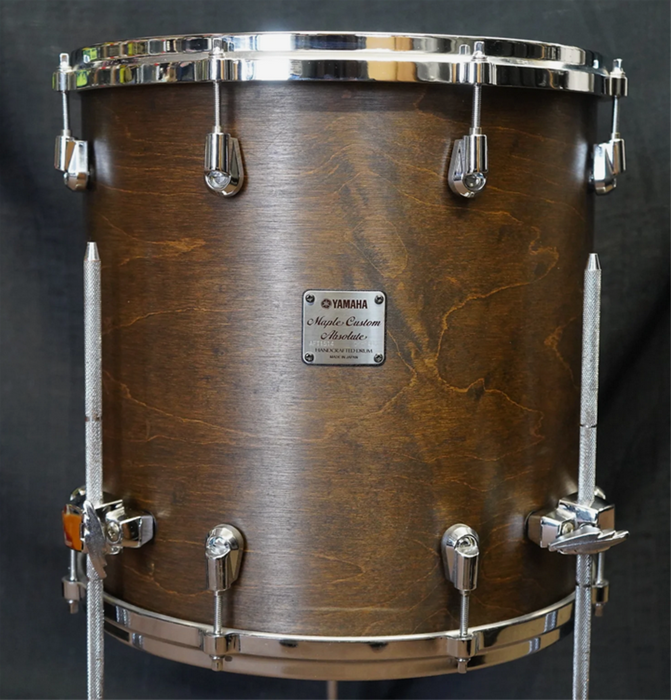 USED - Yamaha/Japan Maple Custom Absolute Nouveau Series ATT1514 | 14" Floor Tom - Vintage Black Oil Finish | 14x14"